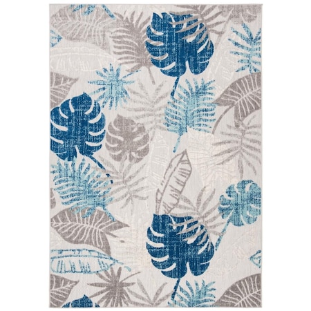 Safavieh 5 ft. 3 in. x 7 ft. 6 in. Cabana 800 Power-Loomed Rectangle Rug Gray & Blue CBN831F-5
